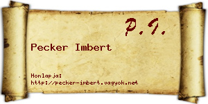 Pecker Imbert névjegykártya